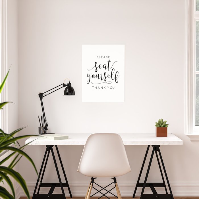 Bathroom Wall Art Printable Art Please Seat Yourself Sign