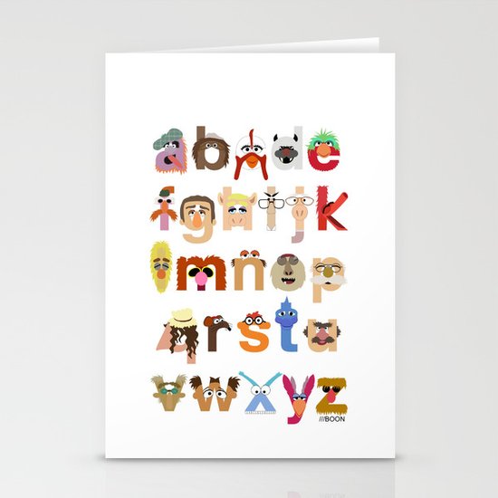 The Great Muppet Alphabet (the sequel) Stationery Cards