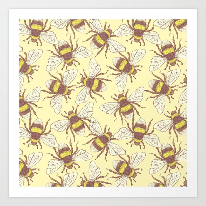 Bees! Art Print by Good Sense | Society6