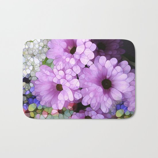 Daisies from the Galaxy Bath Mat