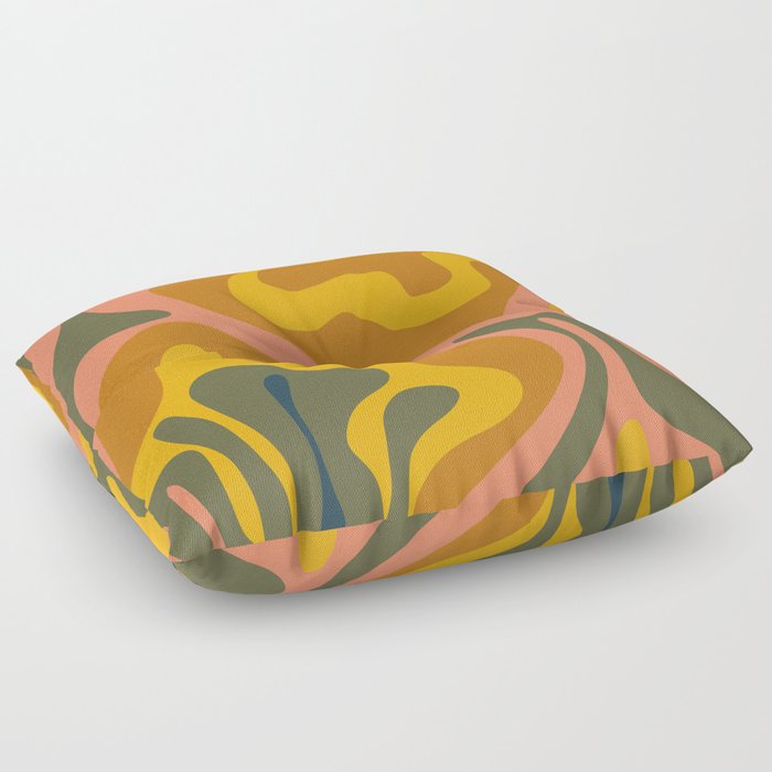 14 Abstract Swirl Shapes 220711 Valourine Digital Design Floor Pillow