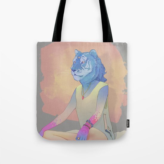 Meditation Tiger Tote Bag