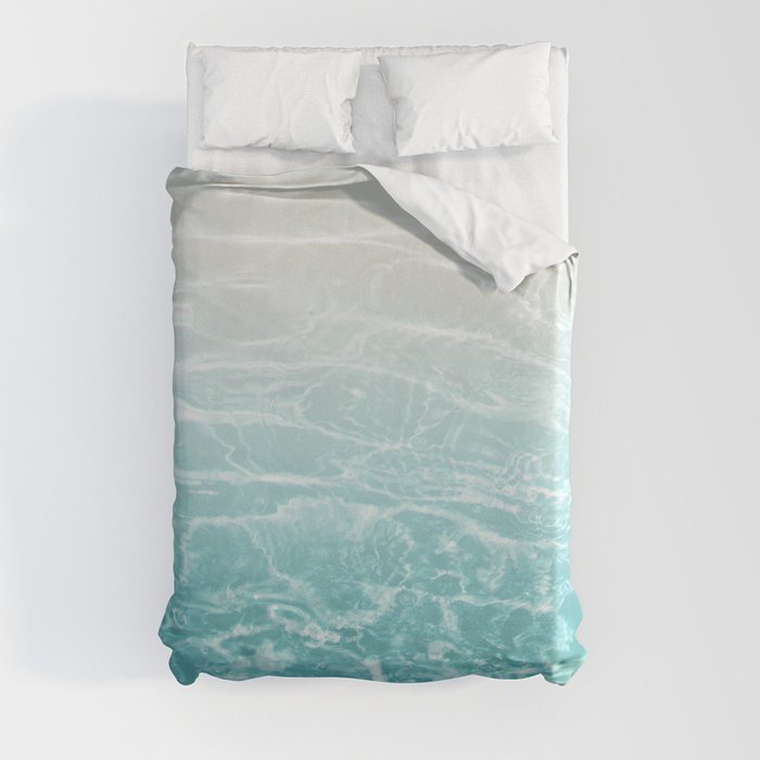 Soft Blue Gray Ocean Dream #1 #water #decor #art #society6 Duvet Cover
