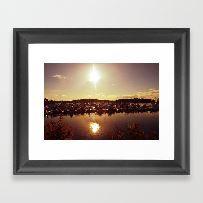 sunset @roche harbour Framed Art Print