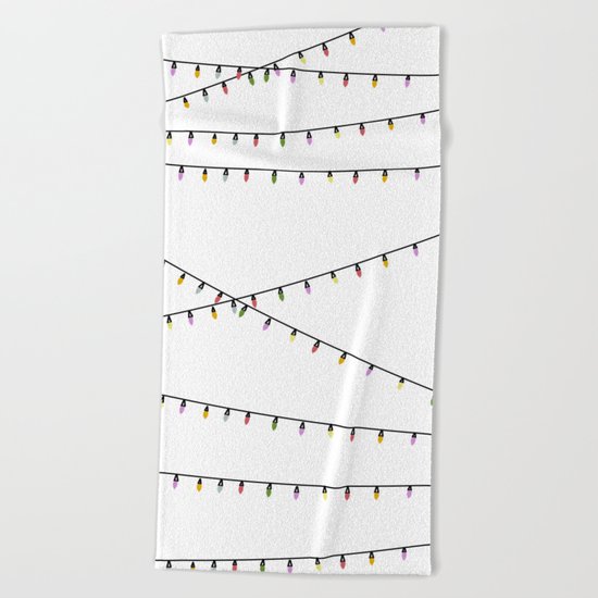 CHRISTMAS LIGHTS Beach Towel