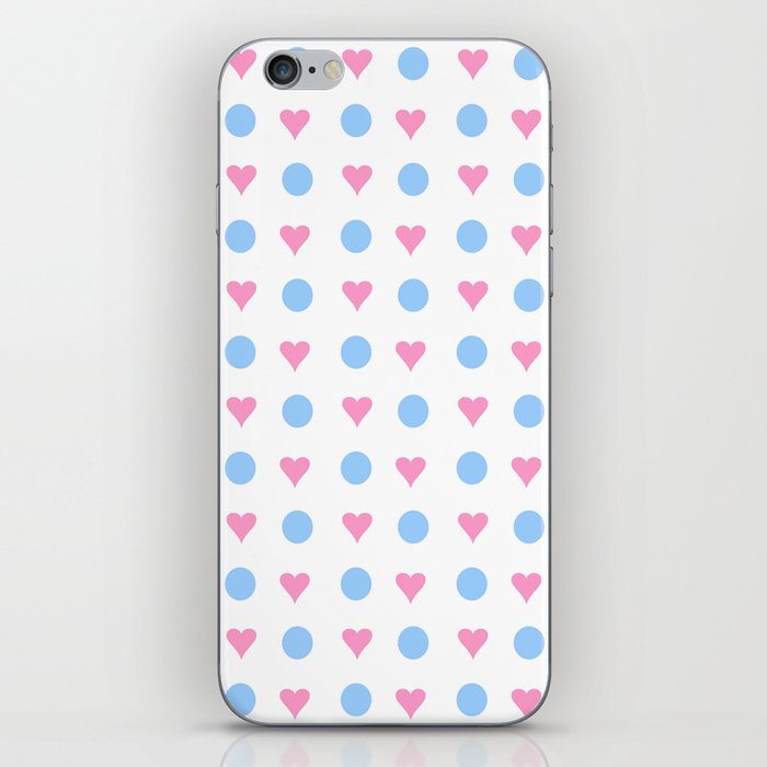 Heart and polka dot iPhone Skin