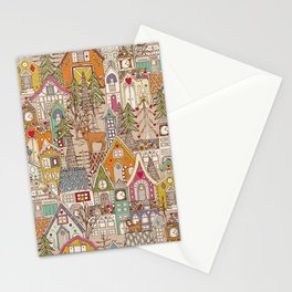 vintage gingerbread town Stationery Card
