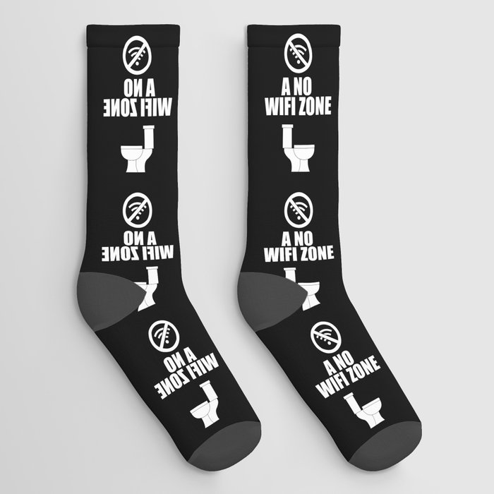 A no wifi free zone Socks