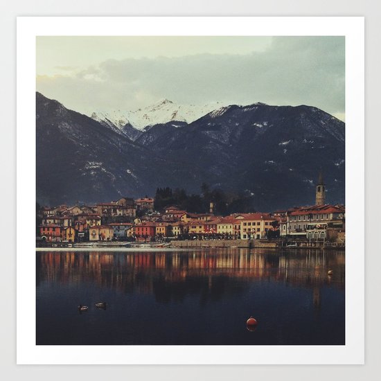 Reflections on the lake Art Print