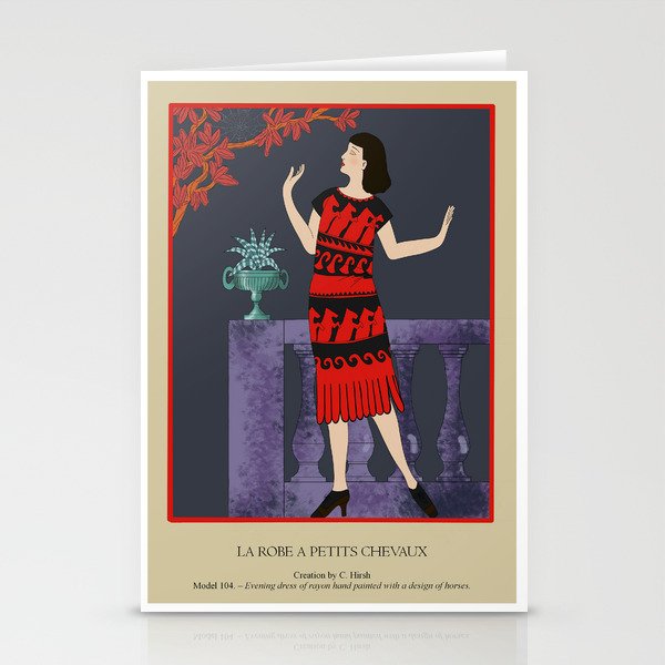'Carly' 1920's Fashion Plate Stationery Cards
