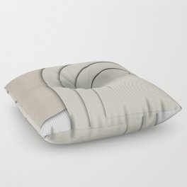 Zen Art Deco Arch Curvature Minimalist Painting Neutrals Floor Pillow