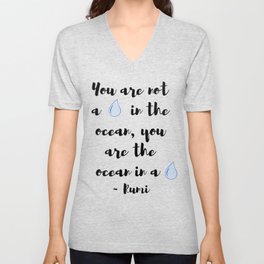 Ocean Drop Rumi Quote V Neck T Shirt