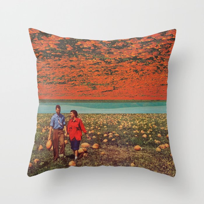 Flowers in the sky Throw Pillow