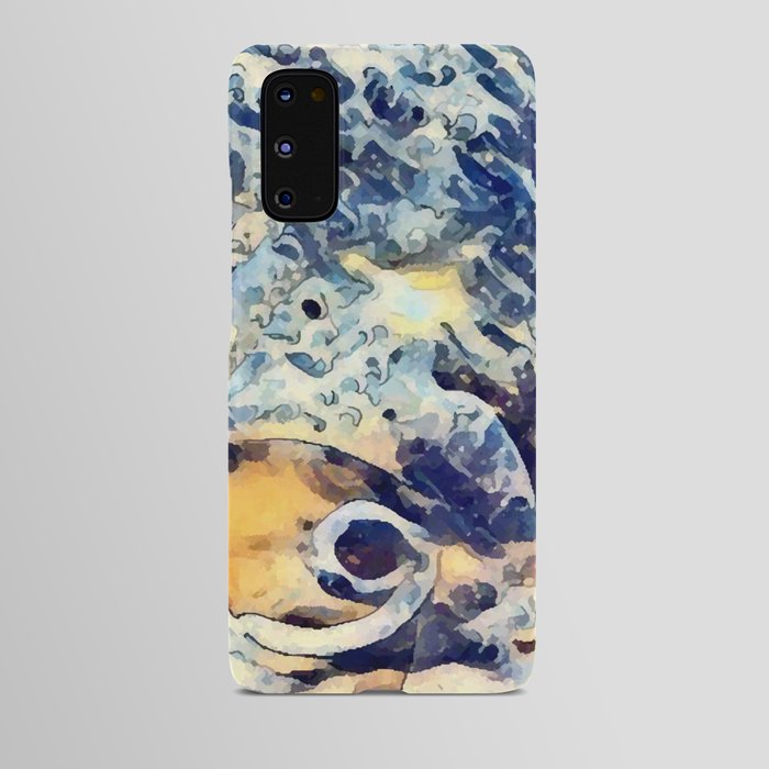 Anime waves rose Android Case