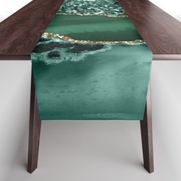 Agate Glitter Ocean Texture 15 Table Runner
