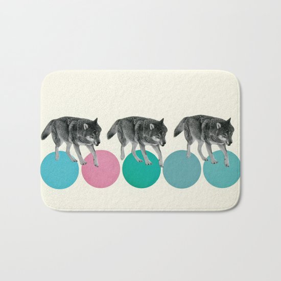 Hungry Wolves Bath Mat
