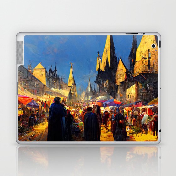 Medieval Fantasy Town Laptop & iPad Skin