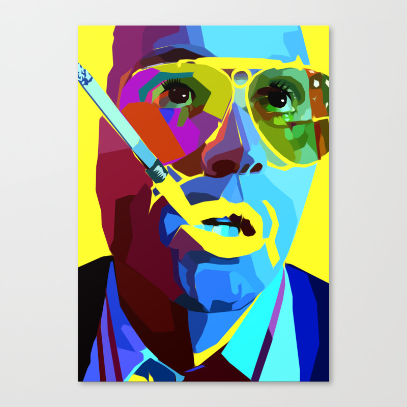 Fear And Loathing In Las Vegas Painting Johnny Depp Canvas Print