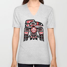 Raven Haida Native American Tlingit Art Alaska V Neck T Shirt