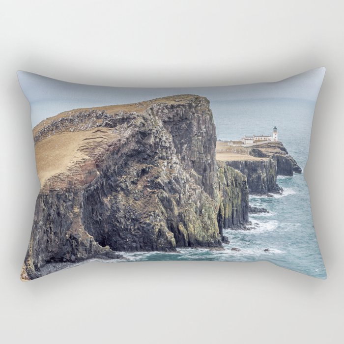 Lighthouse rock ocean Rectangular Pillow