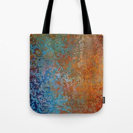 Vintage Rust, Copper and Blue Tote Bag