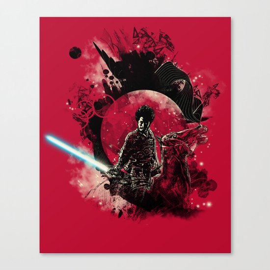 bad side of the samurai Canvas Print