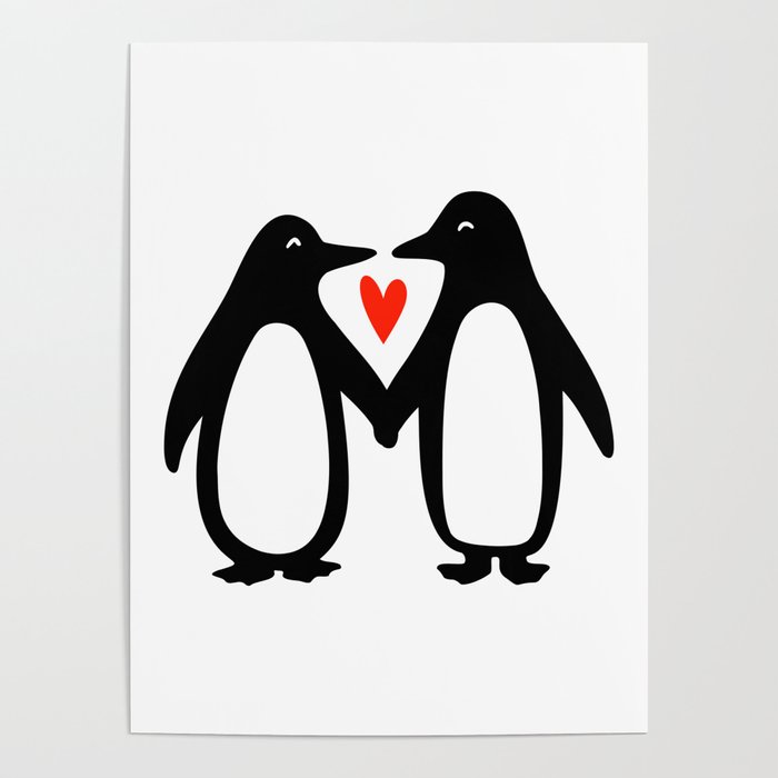 Penguins in Love Poster