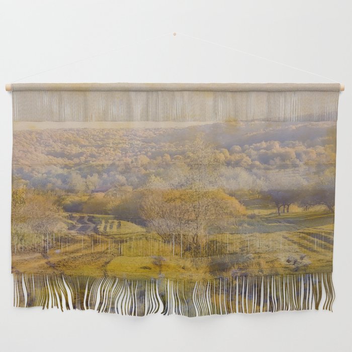 Vintage countryside fields in autumn Wall Hanging
