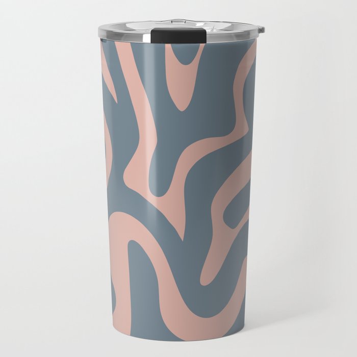 13 Abstract Liquid Swirly Shapes 220725 Valourine Digital Design  Travel Mug