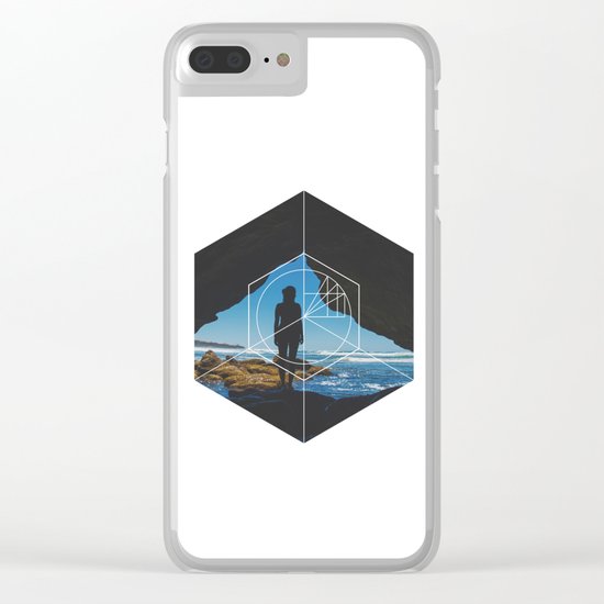 Paradise Cove Girl - Geometric Photography Clear iPhone Case