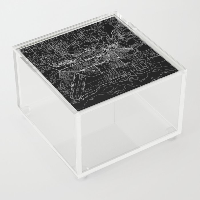 Fairfax Black Map Acrylic Box