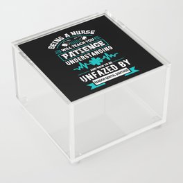 Being A Nurse Funny Sassy Vintage Typography Quote Acrylic Box