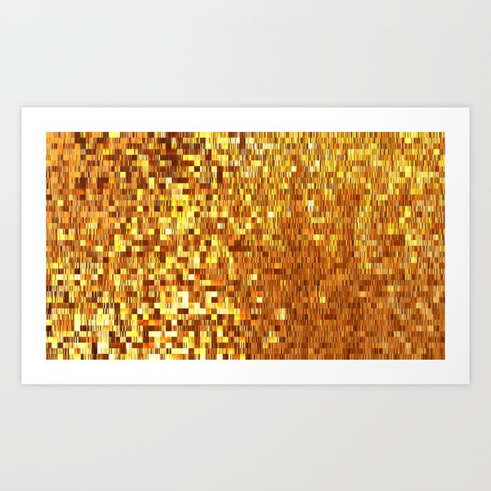 Golden Shapes Art Print