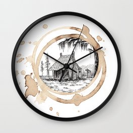 Coffee Stain Cajun Home-Louisiana Series Wall Clock