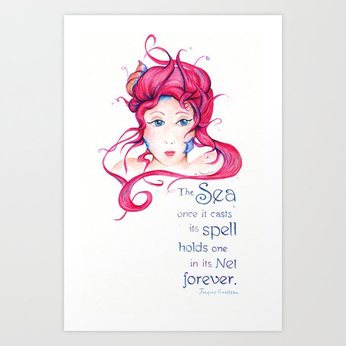 Mermaid Spell Art Print