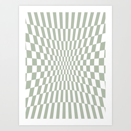 Optical Game Mint Green Art Print