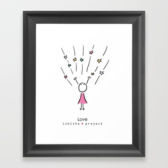 LOVE by ISHISHA PROJECT Framed Art Print