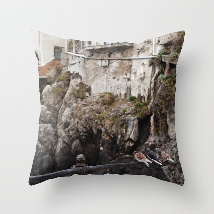 The 3 Pigeons at Amalfi / Italy - travel photography Throw Pillow