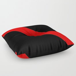 Oblique red and black Floor Pillow
