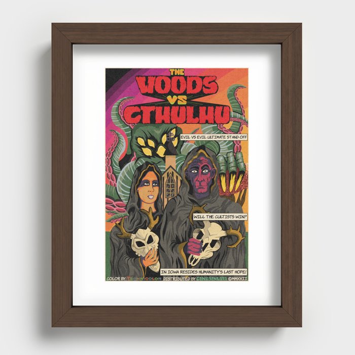 The Woods Vs Cthulhu Recessed Framed Print