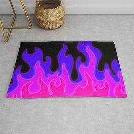 Bright Pink and Purple Flames! Rug