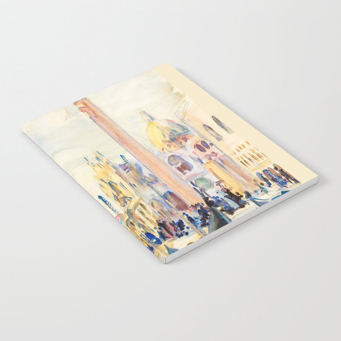 Watercolor Vintage Venice The Piazzetta by John Singer Sargent Notebook