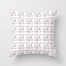 Flag of Usa 7- america,us,united states,american,spangled,star and strips Throw Pillow