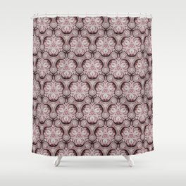 red pink baroque pattern Shower Curtain
