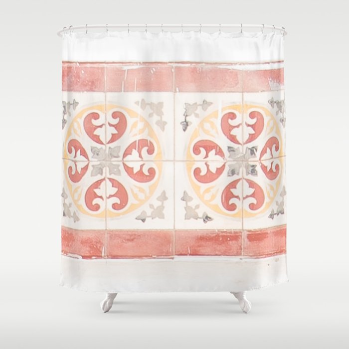 Zellige Tiles of Morocco Shower Curtain by Jessica Fradono Photography Society6