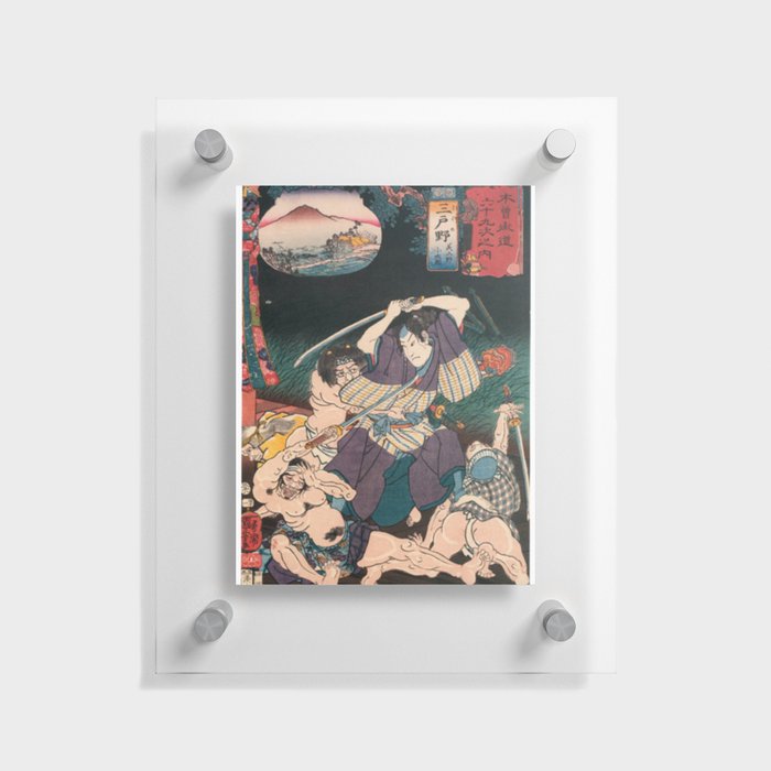Utagawa Kuniyoshi - Of Brigands and Bravery: Kuniyoshi's Heroes of the Suikoden Warrior #7 Floating Acrylic Print