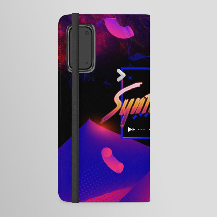 Neon synthwave horizon #2 Android Wallet Case