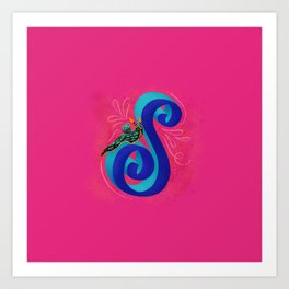 Aquatic Alphabet: Sea Slug Art Print