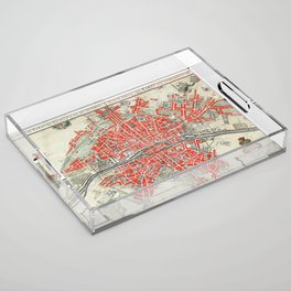 Paris Vintage City Map - Oui Oui Acrylic Tray