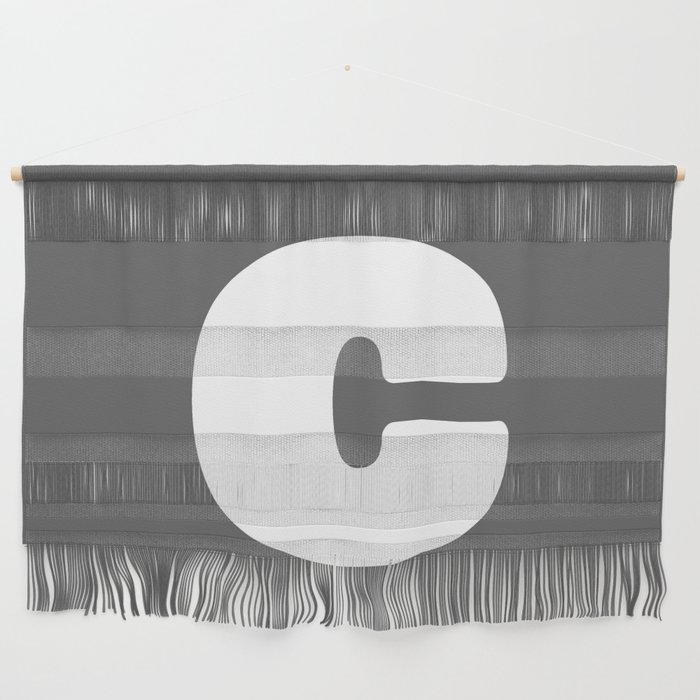 c (White & Grey Letter) Wall Hanging